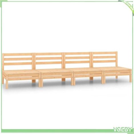 Salon de jardin - FAFEICY - 3082482 - Bois de pin massif - Modulable 4x canapé central - 63,5x63,5x62,5 cm (1/5)
