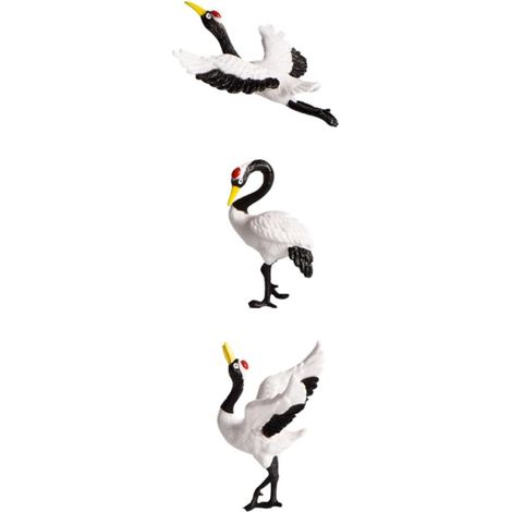 3 Stück Vogel Figur aus Kunststoff mit realistischer Optik