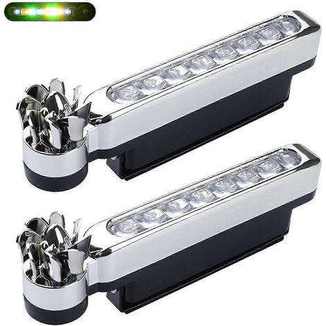 luces diurnas LED portátiles, alimentadas por el viento, súper brillantes, sin necesidad de fuente de alimentación externa, para coche (multicolor)