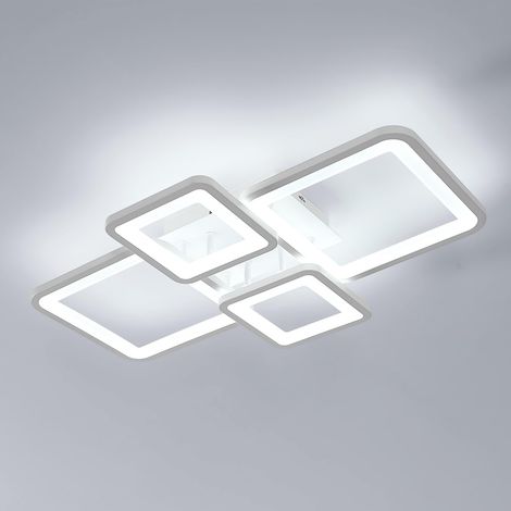 56W 6300LM Plafonnier LED en Aluminium Lumière Froide 6500K Blanc (1/5)