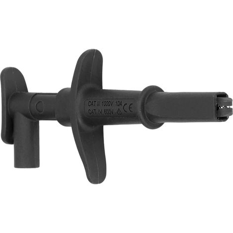 Pince de test crocodile pour multimètre, connexion sûre en électronique 30043 Noir (1/5)