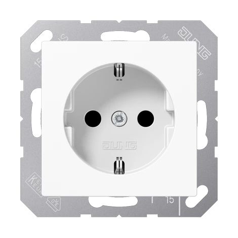 Jung Prise SCHUKO®, 16 A 250 V , thermoplastique, série AS/A, alpinweiß A 1520 BF WW