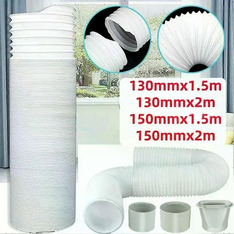 130/150 mm Universal-Lüftungsrohr-Verlängerungsschlauch für Klimaanlagen-Abluftsysteme (1/4)