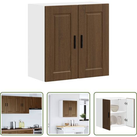 vidaXL Stauraum - Küchen-Hängeschrank Porto Braun Eichen-Optik Holzwerkstoff (1/5)