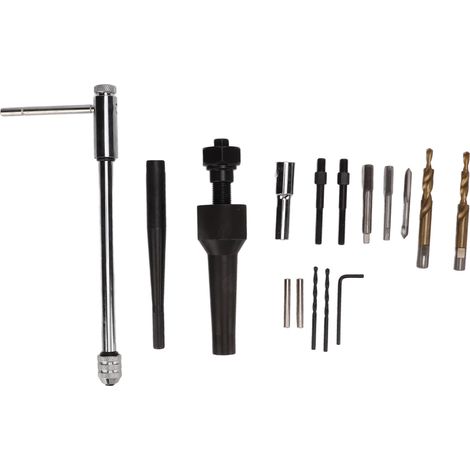 Clé de dépose bougie de préchauffage 16 pièces, extracteur métrique en acier portable, adaptée bougies abîmées 8mm 10mm (1/5)