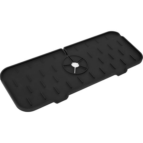 Éviers Tapis Silicone Drainage Anti-éclaboussures Design Facile à Nettoyer Support pour Robinet Cuisine Salle de Bains Absorbeur d'Eau (1/5)