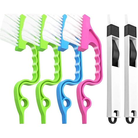 Set of 6 joint cleaning brushes – 2 in 1 – for roller shutter doors and windows