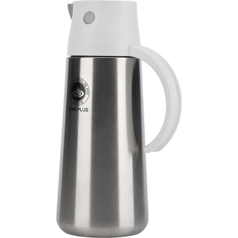 Ölbehälter aus Edelstahl, 750 ml, mit automatischem Kippmechanismus, undurchsichtig und antioxidativ, für die Küche, weiß (1/5)
