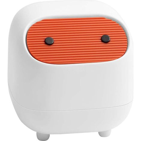 Mini Waste Bin Can Office - Mini Office Bin with Lid, Plastic, for Home, Kitchen, Bathroom, Office, Easy to Use (1/5)