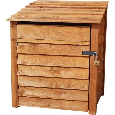 Wooden Tool Store, W99xH126cm (Brown finish) With Shelf