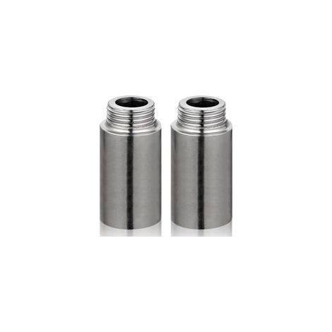 Set aus 2 Edelstahl-Wasserhahnverlängerungen 3/4" x 100 mm, 3/4" IG x 3/4" AG DN20, Wasserhahnverlängerung, Anschlussverlängerung für Heizungs- und Trinkwasserinstallation (1/5)