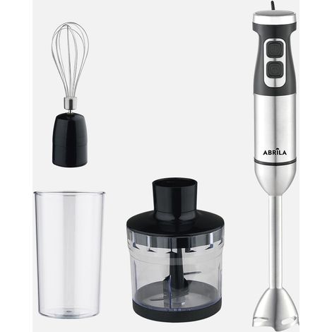 Handrührer Onega 1700W DC schwarz/nickel 2-stufige verstellbare Schneidklingen Edelstahl-Glasbehälter+Feinmaschine+Rührgerät (1/3)
