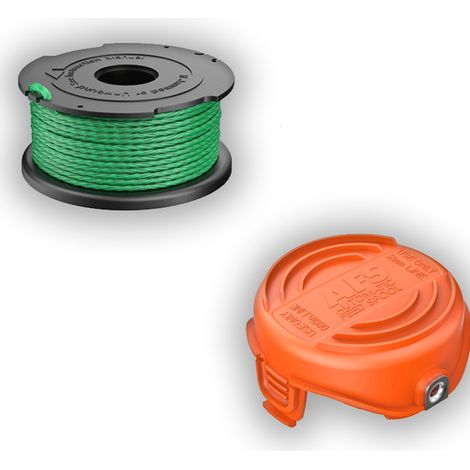 1 bobine de fil vert pour coupe-bordures Black & Decker GL7033 GL8033 GL9035 A6482 (1 bobine de fil + 1 couvercle de bobine) (1/5)
