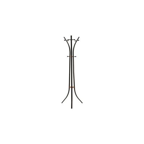 Porte-manteau en métal et bois noir cm 52x63x183 (1/5)