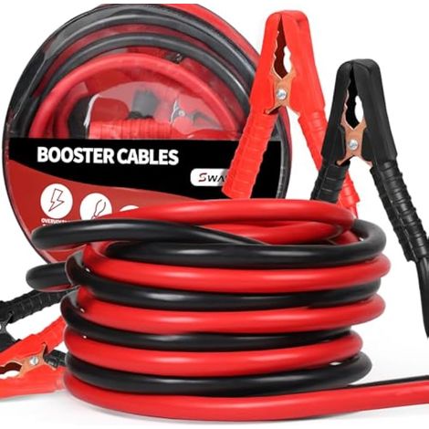 Câbles de démarrage pour batterie de voiture, camions et motos, pinces de 4 m, 50 mm², 3000 A, 12 V/24 V, avec sac de rangement. (1/4)