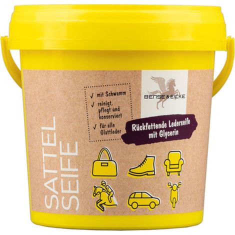 B & E Sattelseife mit Schwamm - 1000 ml