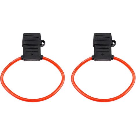 2 x 8 AWG MAXI-Flachsicherungshalter für Inline-Verkabelung, 12–24 V, wasserdicht, + 40-A-Sicherung
