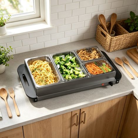 chauffe-plats pour buffet, chauffe-assiettes électrique, chauffe-plats pour hôtesse (1/5)