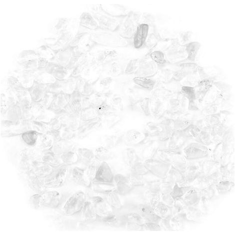 Ulisem Naturkristallquarzstücke, zerkleinerte Steinsplitter, verwendbar in Aquarien, Blumentöpfen, zur Dekoration, zum Entmagnetisieren von Ornamenten, für Buddha (Weiß) (1/4)