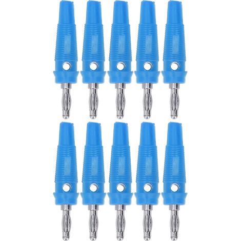 10 pièces douilles fiches banane 4mm pour soudure machines chargeurs générateurs bleu (1/5)