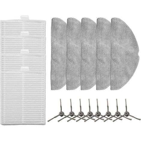 Filtre pour aspirateur brosse pour aspirateur Filtre de brosse pour aspirateur filtre de remplacement Side Brosse Filtre and Serpillière Kit pour Lubluelu and V8 Pro Robot Aspirateur Accessoires Lot (1/5)