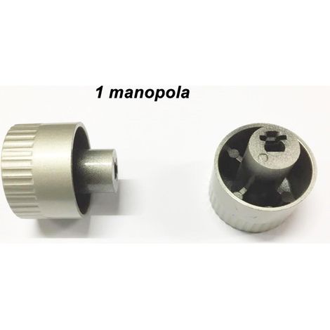 1 MANOPOLA UNIVERSALE SILVER PER CUCINA A GAS PASSO MM 6 GAMBO ALTO + 13 MN 140 (1/2)