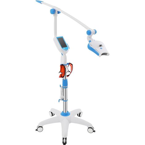 Lampe Blanchiment Dentaire,Dentaire Led Blanchiment Dents Lumière Lampe Accélérateur Machine Touch Trois Couleurs Traitement avec Roues et Timer Hauteur Réglable