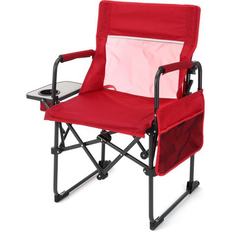 Primaster Camping Regiestuhl Rot Campingstuhl 53x58x87cm Getränkehalter
