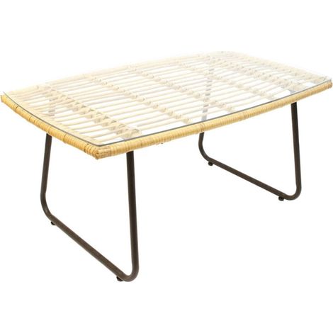 Table Basse Design "Surabaya" 95cm Naturel (1/4)