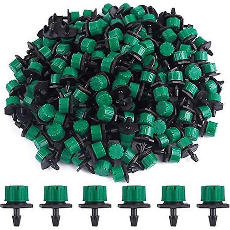 (vert Fonc)200 Pices Goutteur Irrigation Rglable, 1/4' Systme Dirrigation Goutte Goutte Micro Flow Drip Head Buses De Brouillard Dirrigation Pou (1/5)