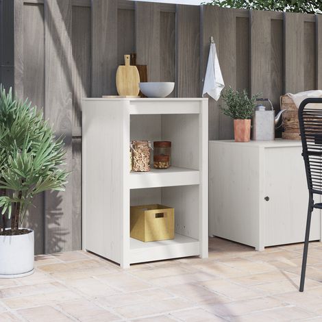 Küchenschrank MEPPEL Weiß 55 x 55 x 92 cm Massives Kiefernholz