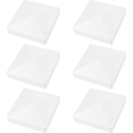 Lot de 5 couvercles de poteaux en PVC de 12,7 cm, 6 pièces Blancs, capuchons de clôture étanches et résistants aux UV pour la protection des poteaux en bois (1/5)