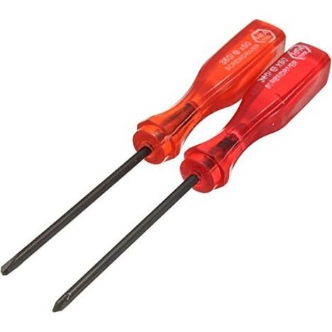 Lot de 2 tournevis Tri-Wing & Cross Wing pour Nintendo NDS Lite NDSL pour Wii Advance Carts Environ 10,8 cm (1/3)