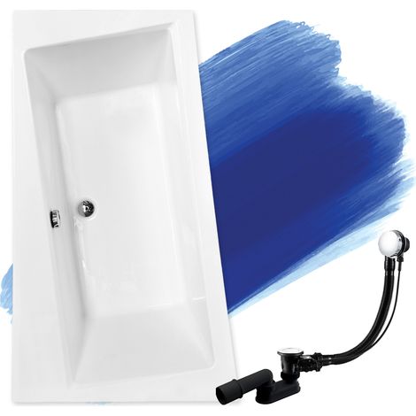 Baignoire Bain d'angle 160x100 Gauche, Siphon de bain et pieds (support) - Set 3en1 - Fabriqué en UE - BADLAND INFINITY