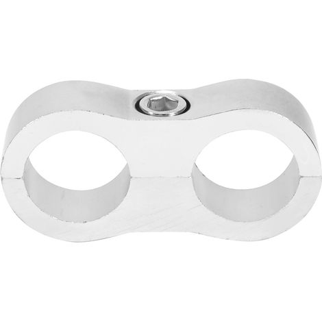 modification automobile an8 séparateur de tuyau d'huile universel en alliage d'aluminium, collier de serrage (argent)