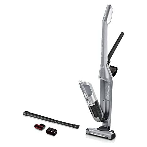 Bosch BBH3K2801 Serie 4 Aspirapolvere a bastone 2 in 1 Senza sacchetto Autonomia 55 min Batteria 25,2 V colore Argento (1/5)