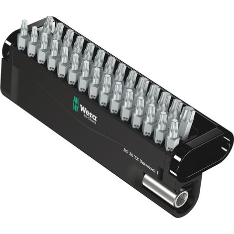 WERA Bit-Sortiment Bit-Check 30 Uni. 1 TORX, 30-teilig, zähhart, Klapphalter (1/5)