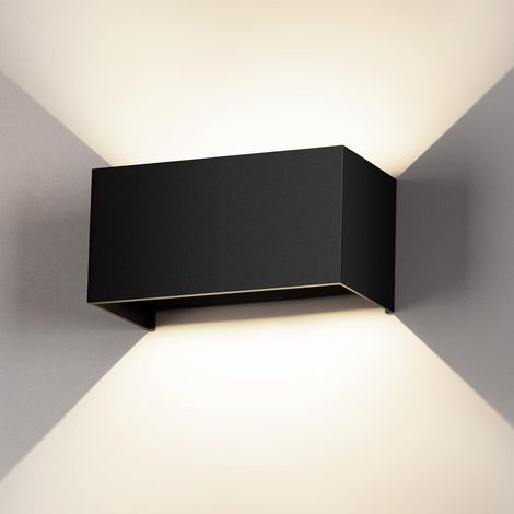 24W Außenwandleuchten, 4000K Natur mit einstellbarem Abstrahlwinkel, schwarze Innenwandlampe, IP65 wasserdicht [Energieklasse E] (1/5)