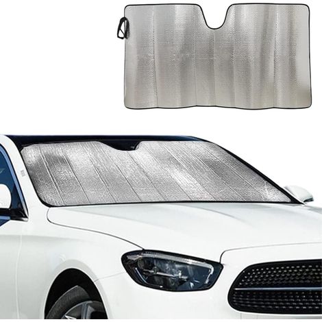 Für Auto-Sonnenschirm, faltbarer Sonnenschutz für die Windschutzscheibe, UV- und Hitzeschutz, geeignet für die meisten Fahrzeuge, 130 x 60 cm