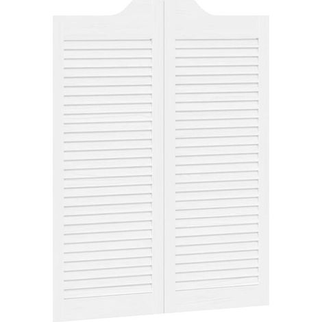 Porte à charnières blanche, 100 x 40 cm, pin massif.