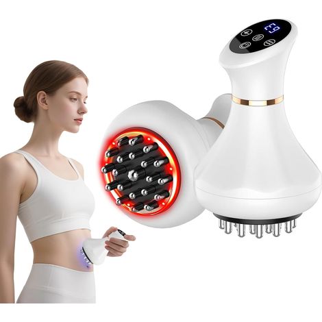 4-in-1 Electric Lymphatic Drainage Massager – Anti-Cellulite Massager with Heat, Red Light, and Vibration, Portable Body Sculpting Device