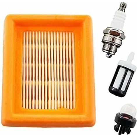 Kit de Filtre à Air et Bougie d'Allumage pour Débroussailleuses Stihl FS120, FS200, FS250, FS300, FS350, FS400, FS450, FS480, BT120, BT121, BT130.