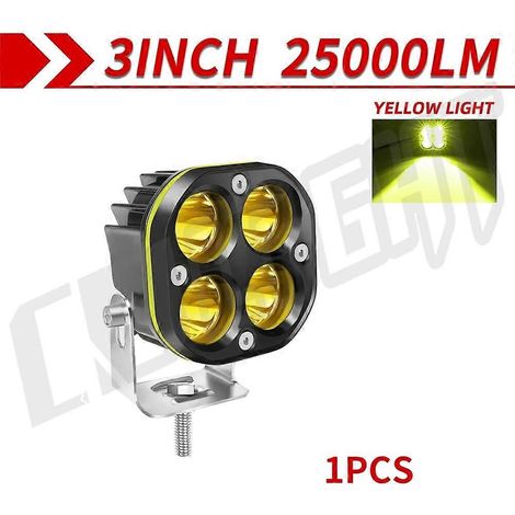 Projecteurs de travail LED CO LIGHT 4 pouces pour voitures et motos, feux de brouillard LED, feux de jour (DRL) pour 4x4, pick-up tout-terrain, quad, SUV, 1 pièce, 954H-CY-Y (1/5)
