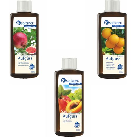 Spitzner Vorteilspack 3er Früchtetraum Granatapfel Orange Saunaduft je 190 ml