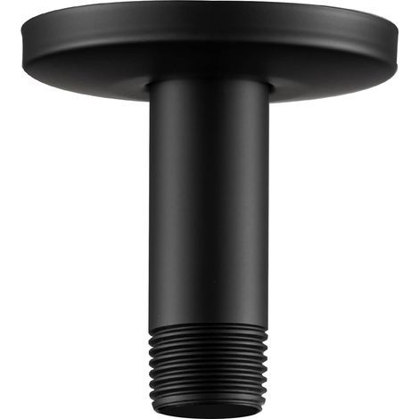 Duscharm, 10 cm gerader Duscharm, geeignet für fest installierte Duschköpfe und Hochdruckduschen, schwarz (1/4)