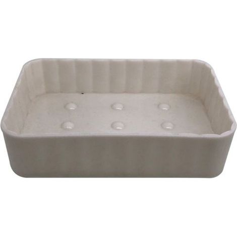 TRADE SHOP - Porta Sapone Supporto Saponetta Da Bagno Rettangolare Rigato Accessorio Arredo 79188 -