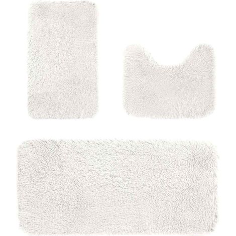 3 Tapis de bain, antidérapant, absorbant, mousse à mémoire, lavable en machine, pour salle de bain (1/5)