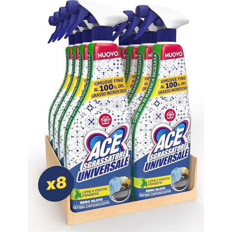 ACE 8 SPRAY SGRASSATORE UNIVERSALE 600ML LIME E MENTA PIPERITA (1/4)