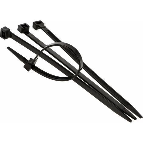 Brida negra para cables de 300x4,5 mm, paquete de 100 unidades. (1/2)