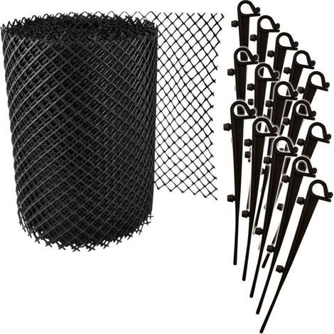 Black polypropylene gutter guard / 6m x 0.16m + fixings. Protect your gutters from falling leaves. (1/4)